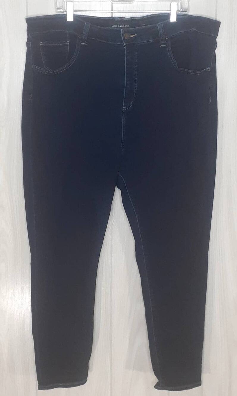 Lucky Brand Emma Cropped Dark Wash High Waist Size 24W